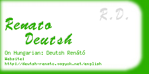 renato deutsh business card