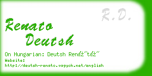 renato deutsh business card